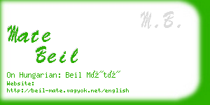 mate beil business card